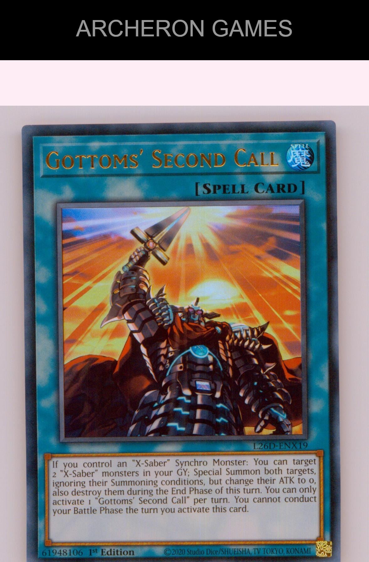 Gottoms' Second Call (Ultra Rare) Ultra Rare YUGIOH Card 1st Edition