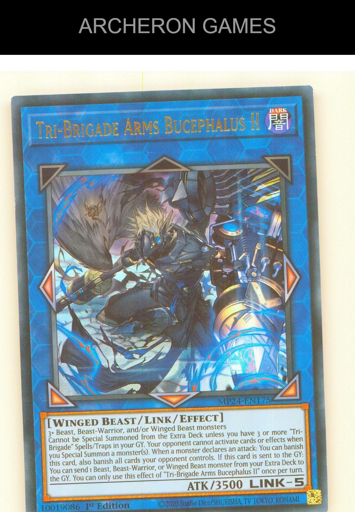 Tri-Brigade Arms Bucephalus II Ultra Rare YUGIOH Card 1st Edition