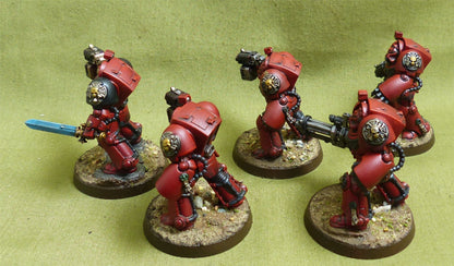 Terminator Assault Squad painted - Blood Angels - Warhammer 40K #5A