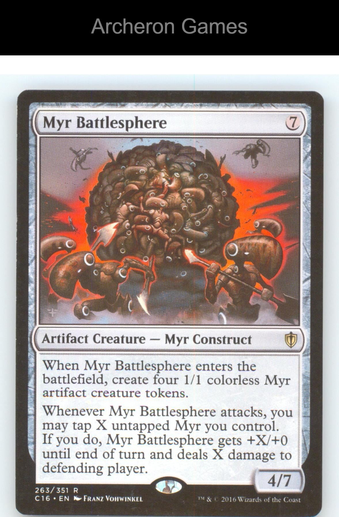Myr Battlesphere C16 263 R MTG Card NM/EX+