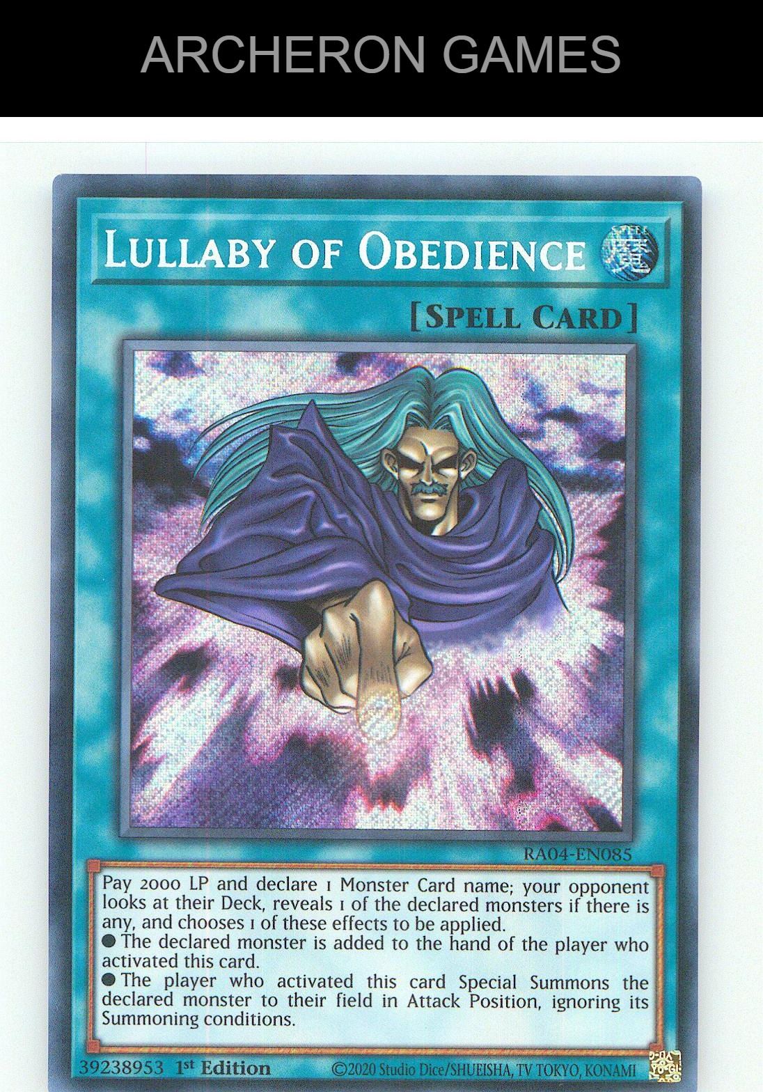 Lullaby of Obedience (Secret Rare) SEC YUGIOH Card 1st Edition