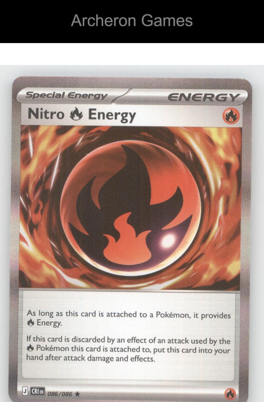 Pokemon Card Nitro R Energy ME04 086/086 HOLO R Chaos Rising