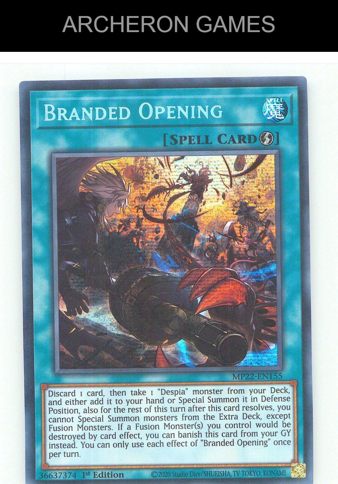 Branded Opening Prismatic Secret Rare YUGIOH Card 1st Edition