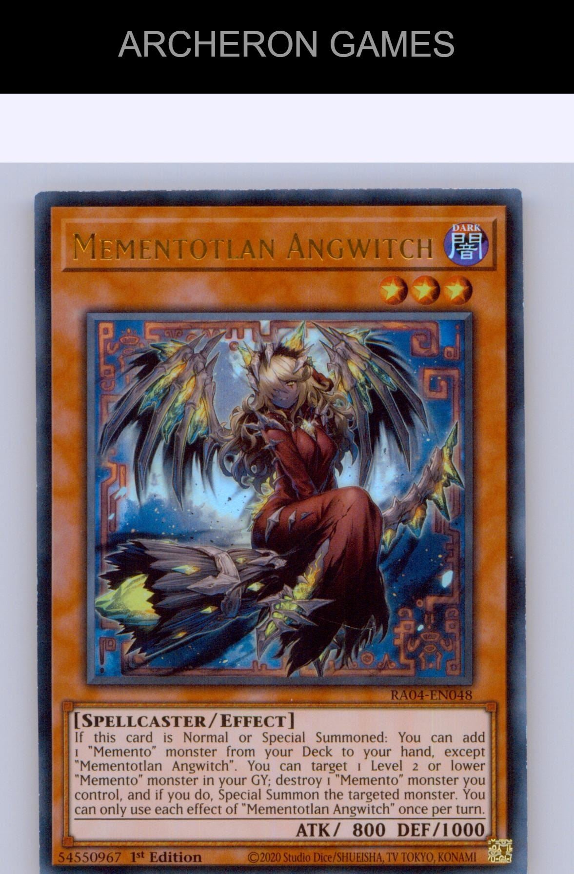 Mementotlan Angwitch (UR) Ultra Rare YUGIOH Card 1st Edition