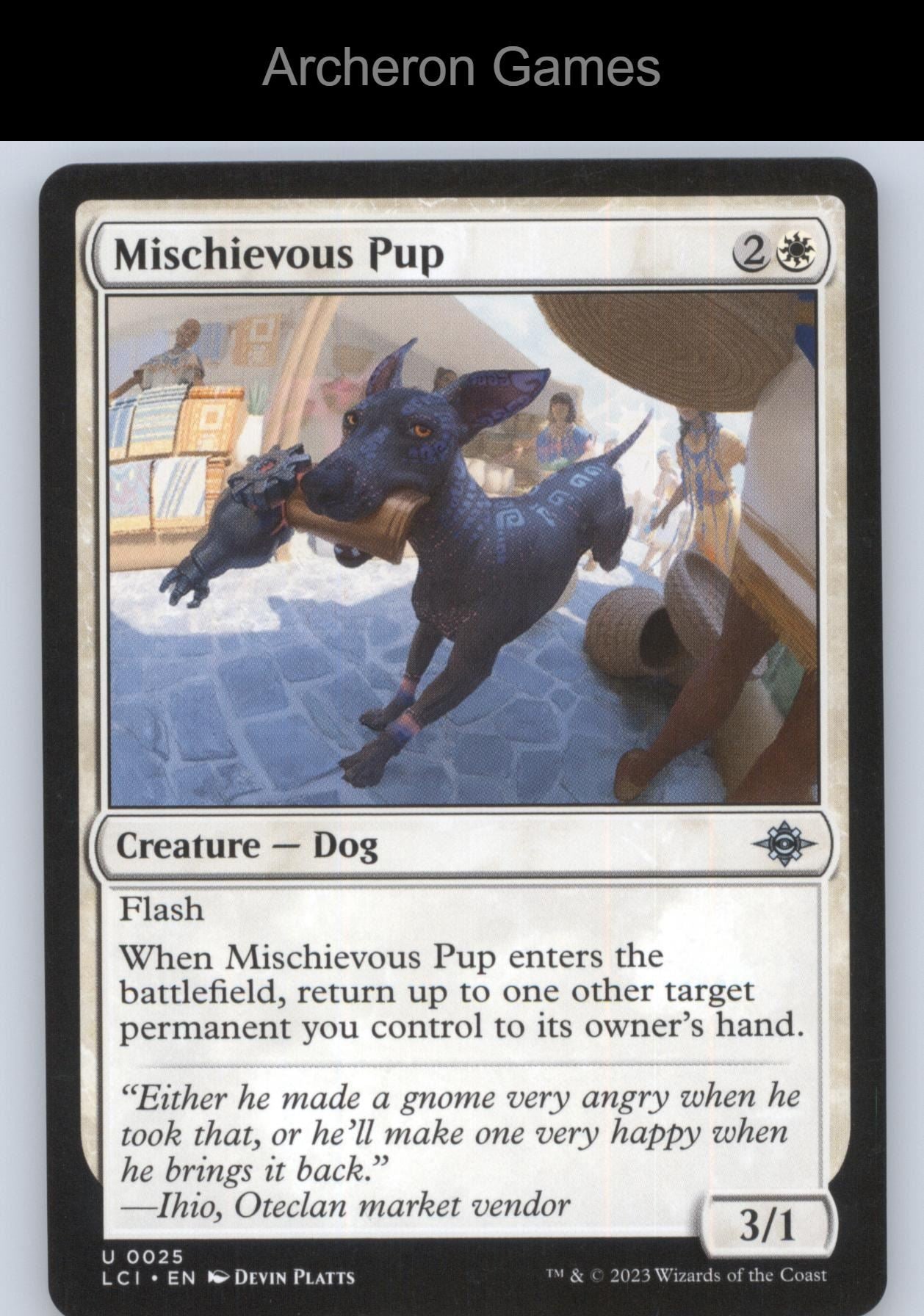 Mischievous Pup 25 UC MTG Card The Lost Caverns of Ixalan