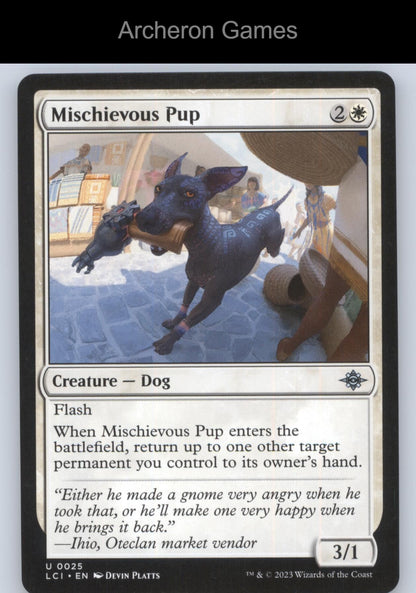 Mischievous Pup 25 UC MTG Card The Lost Caverns of Ixalan