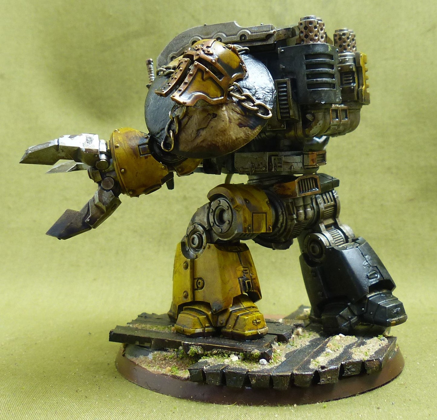 leviathan Siege Dreadnought with Claws painted - Imperial Fist - Warhammer Horus Heresy #1QI