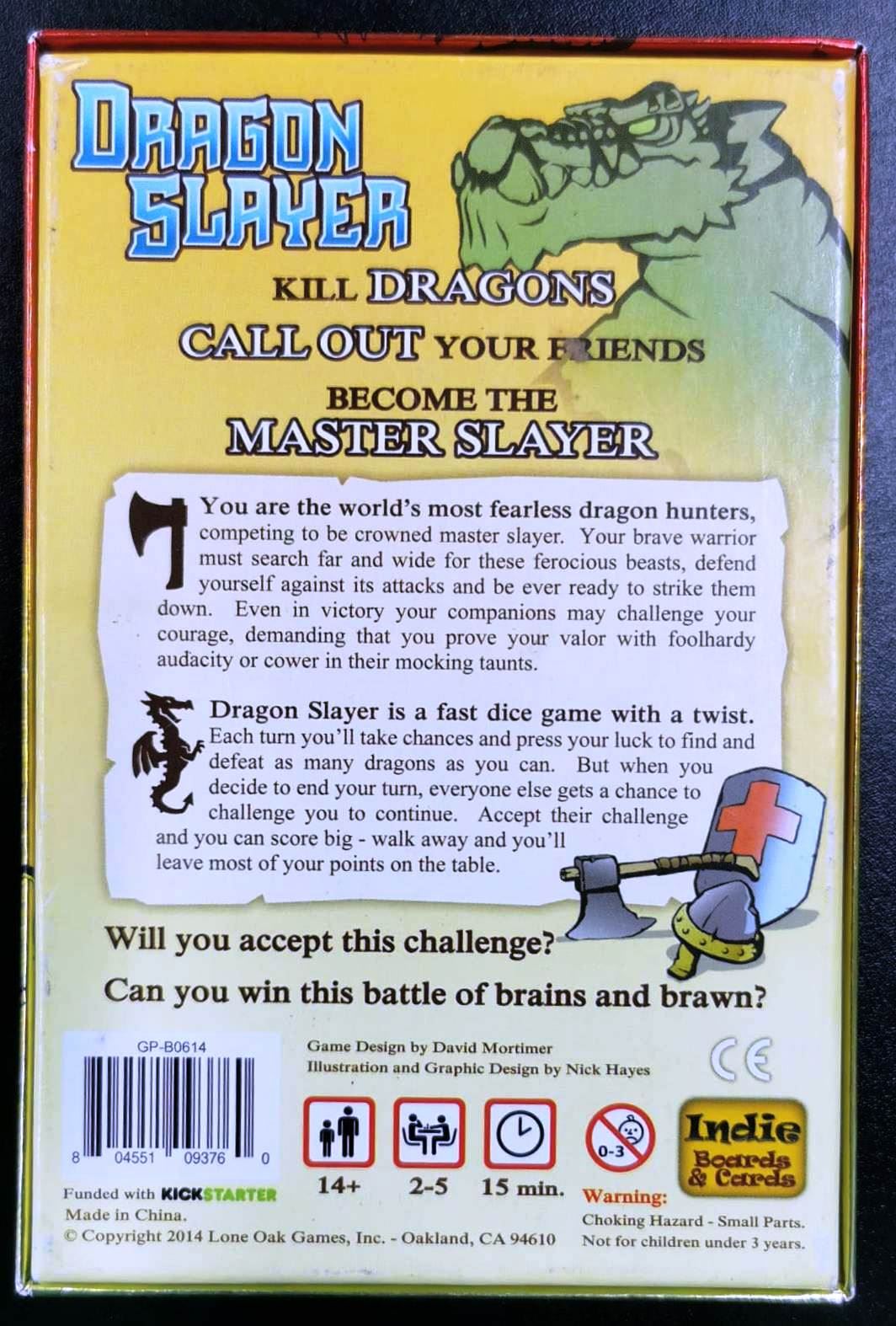 Dragon Slayer the Dice Game with a Twist - Board Game #6WO