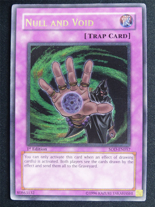 Null and Void SOD Ultimate Rare - 1st ed Yugioh Card #4RT