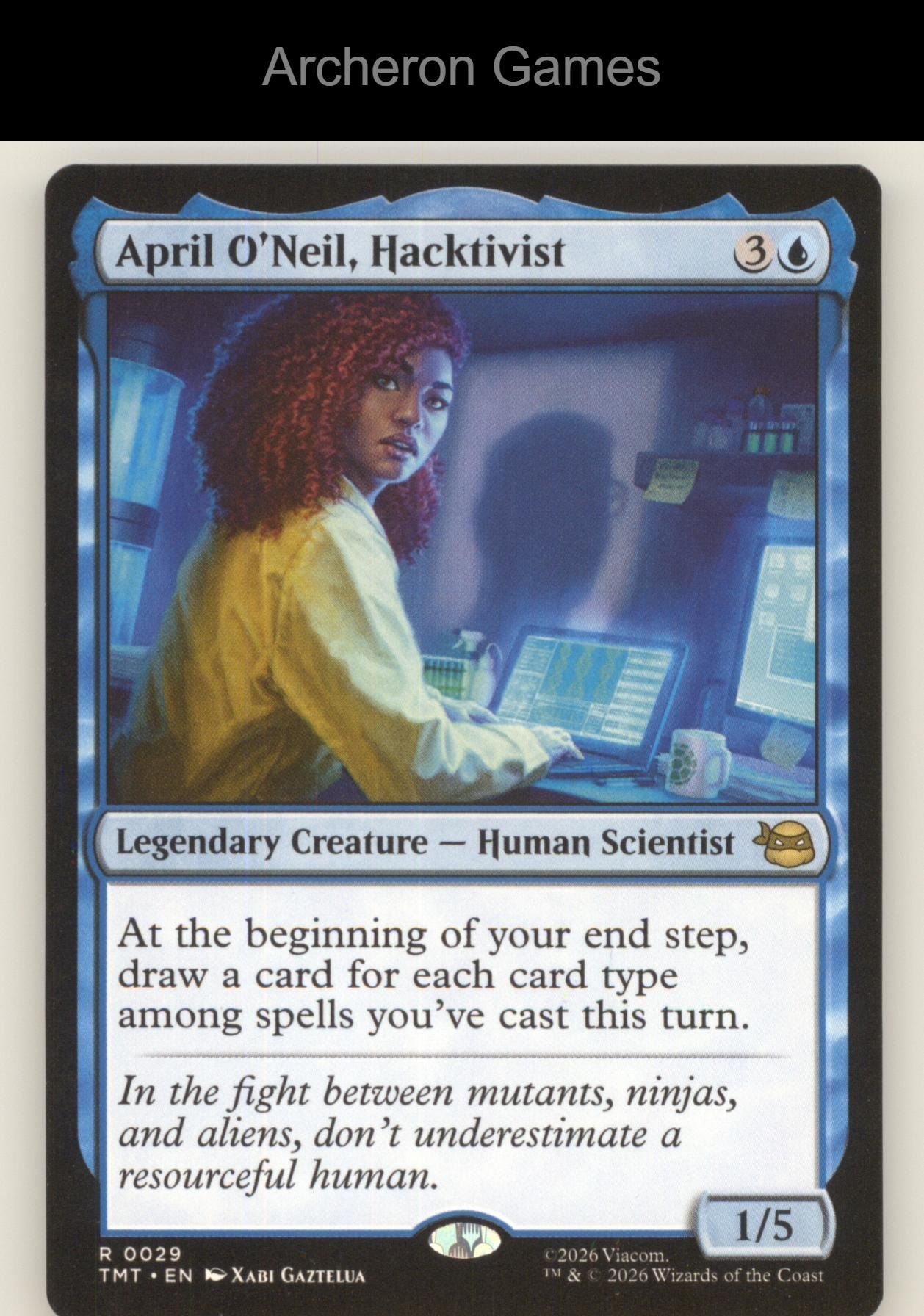 April O'Neil, Hacktivist TMT 0029 R MTG Card Teenage Mutant Ninja Turtles