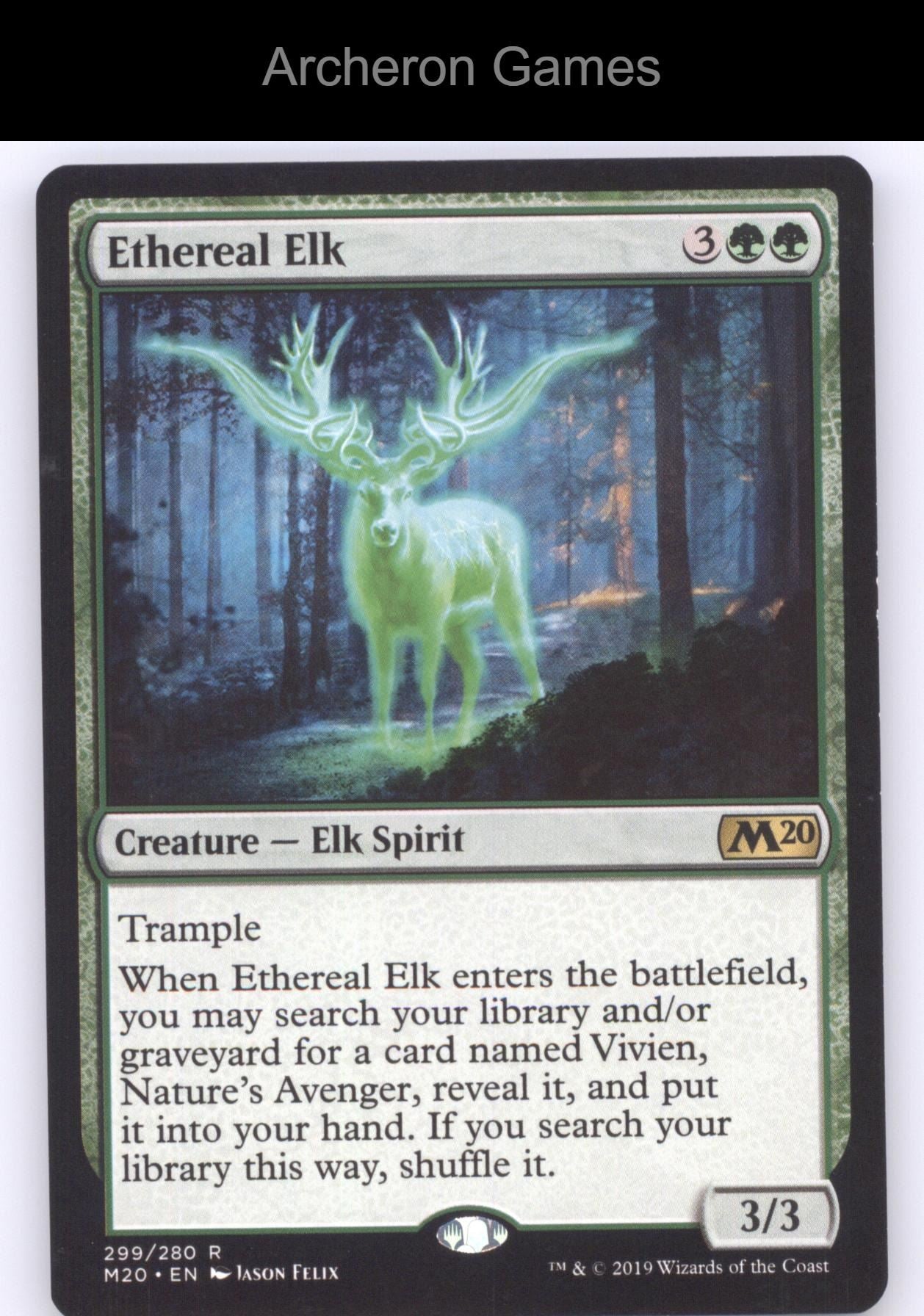 Ethereal Elk 299 R MTG Card Core Set 2020