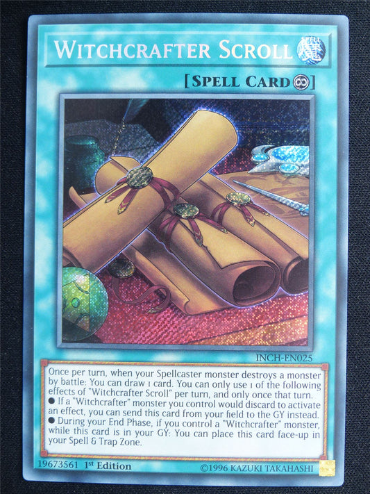 Witchcrafter Scroll INCH Secret Rare - 1st ed Yugioh Card #4RK