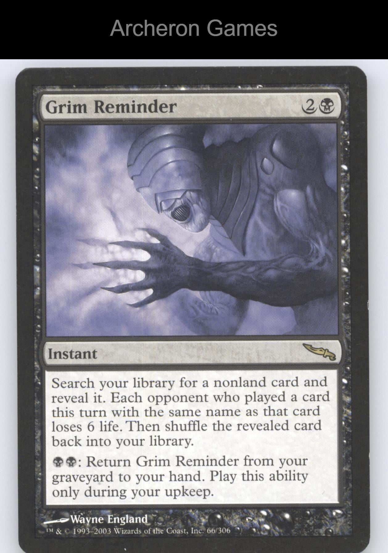 Grim Reminder 66 R MTG Card Mirrodin