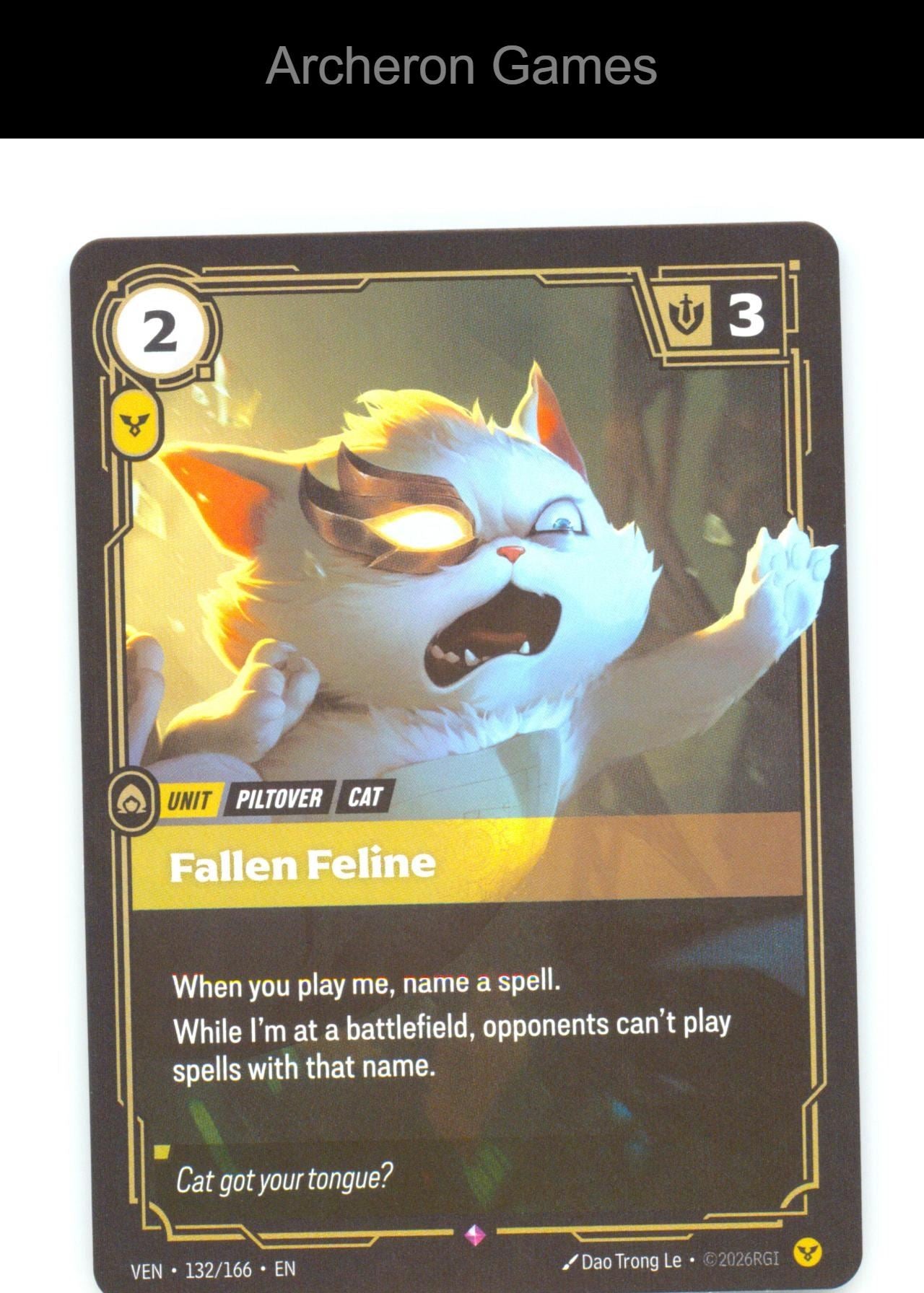 Fallen Feline VEN 132/166 R Vendetta Riftbound Card Foil