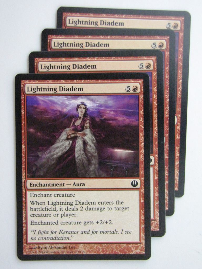 MTG Magic Cards: LIGHTNING DIADEM x4 Journey to Nyx playset # 24B52