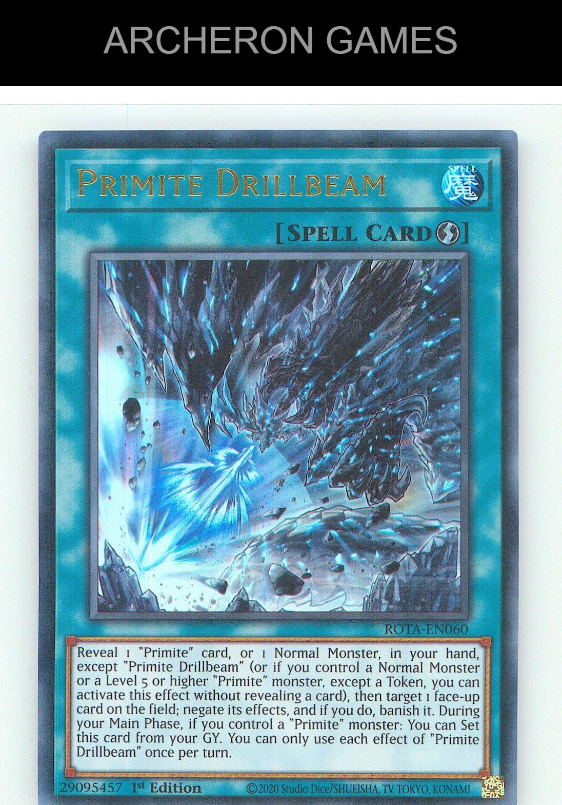 Primite Drillbeam Ultra Rare YUGIOH Card 1st Edition