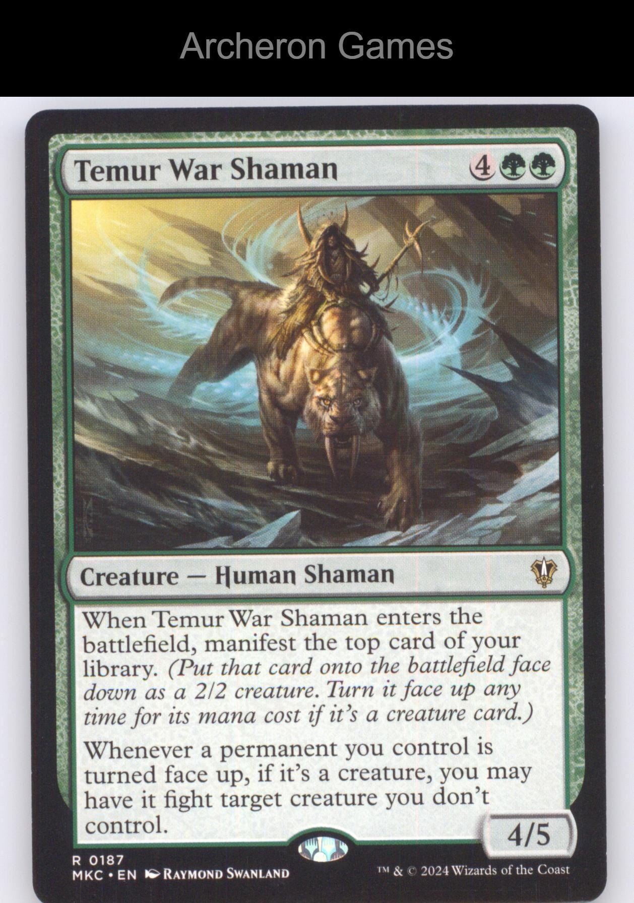 Temur War Shaman 187 R MTG Card Commander: Murders at Karlov Manor