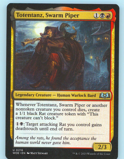 Totentanz, Swarm Piper 216 UC MTG Card Wilds of Eldraine