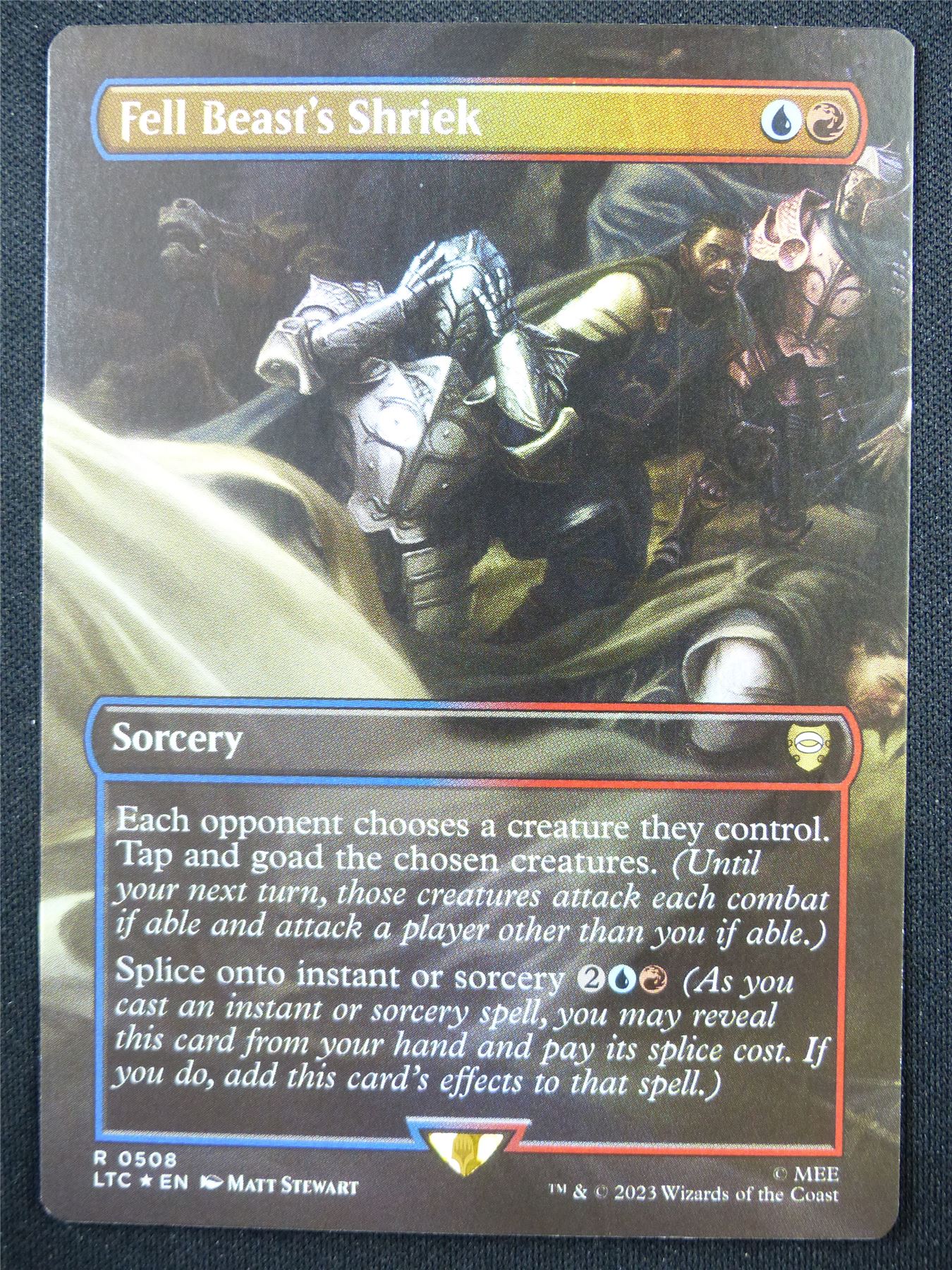 Fell Beast's Shriek Borderless Foil - LTC - Mtg Card #32K