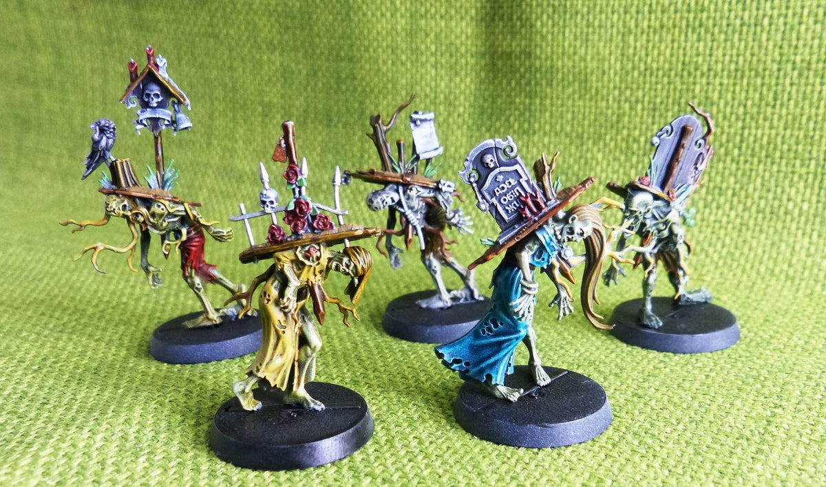 Deadwalker Zombies Painted x 5 Models - Cursed City - Warhammer AoS 40k #Z