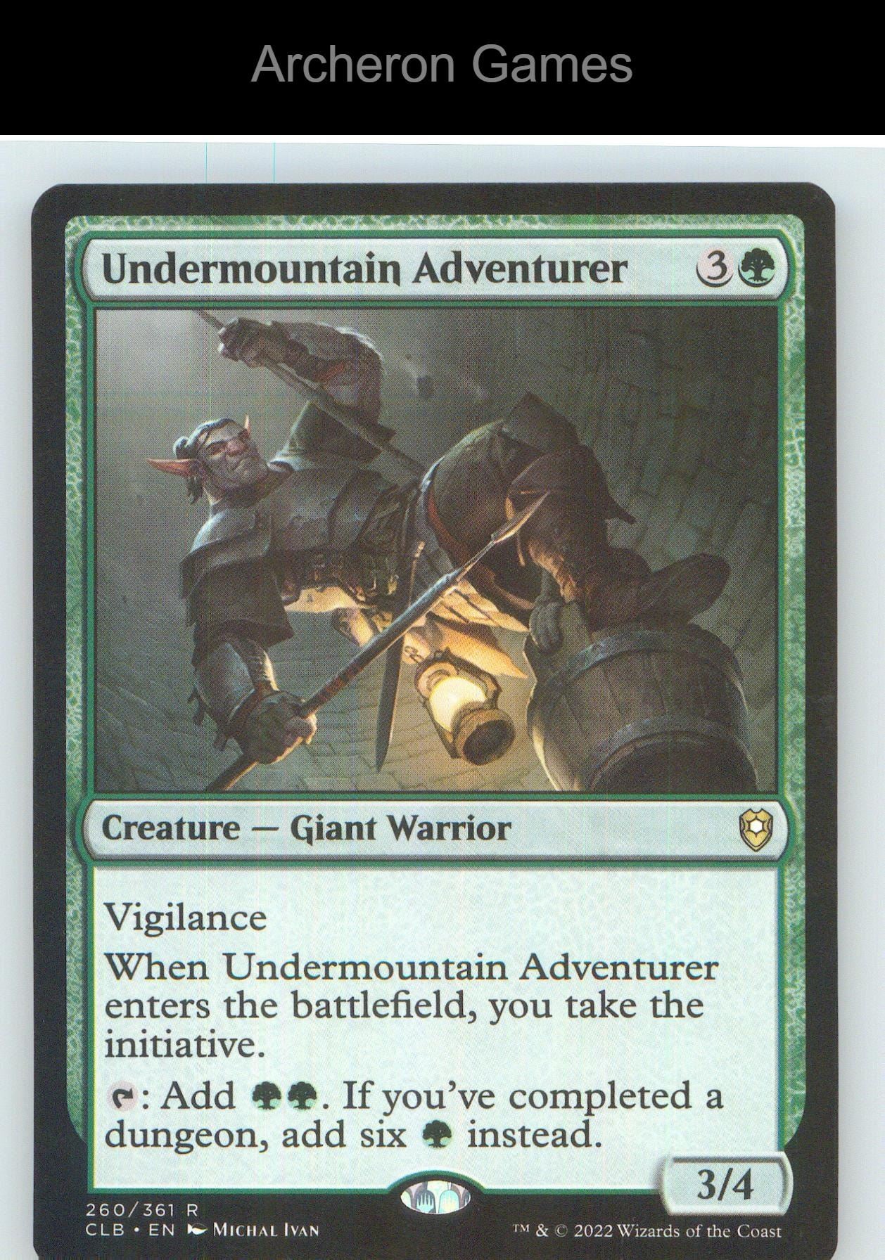 Undermountain Adventurer CLB 260 R MTG Card NM/EX+