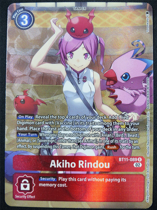 Akiho Rindou BT11-089 R alt art - Digimon Card #4DF