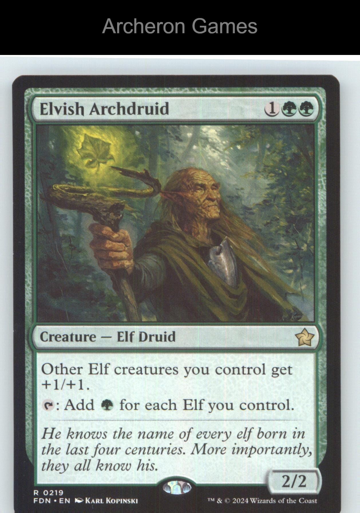 Elvish Archdruid FDN 219 R MTG Card NM/EX+