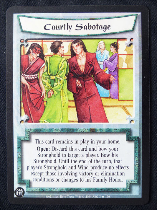 Courtly Sabotage - WoE - Legend of the Five Rings L5R Card #UF