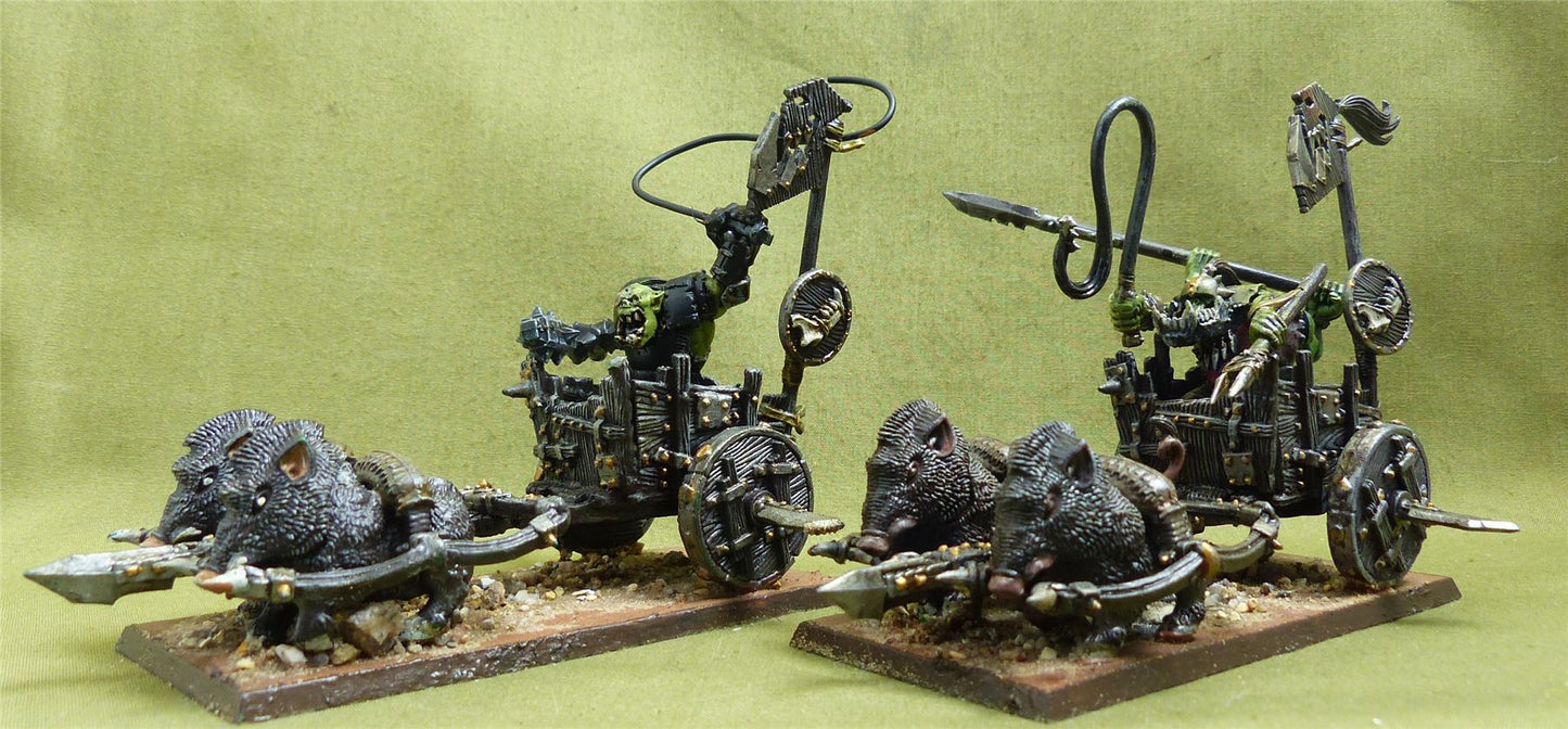 Orc Boar Chariots painted - Orcs and Goblins - Warhammer Old World #FP