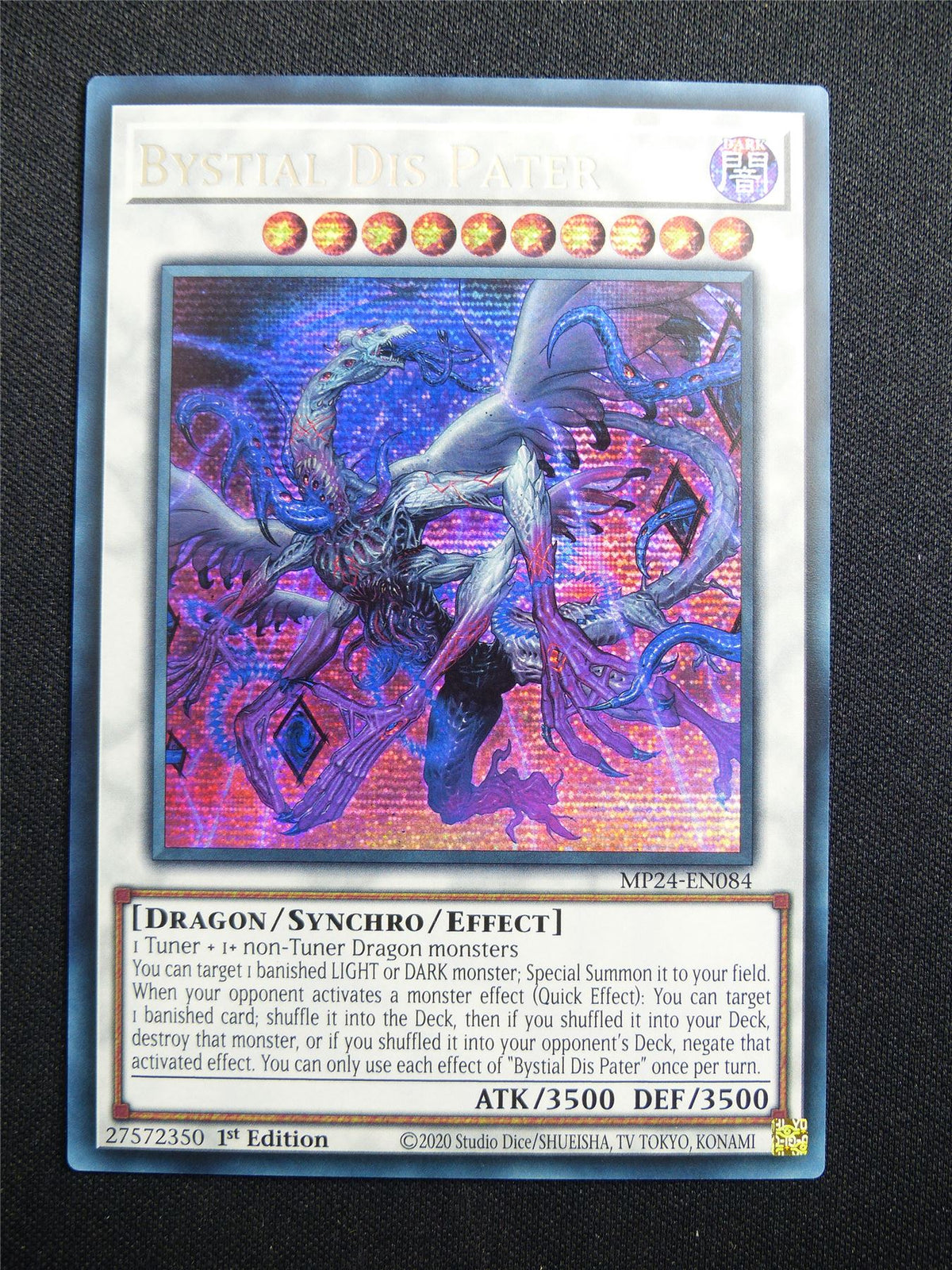 Bystial Dis Pater MP24 Secret Rare - 1st ed Yugioh Card #3IG