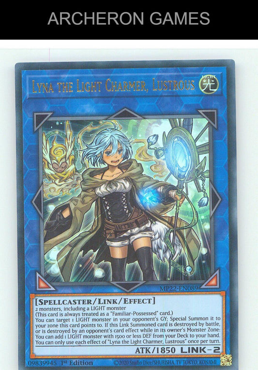 Lyna the Light Charmer, Lustrous Ultra Rare YUGIOH Card 1st Edition