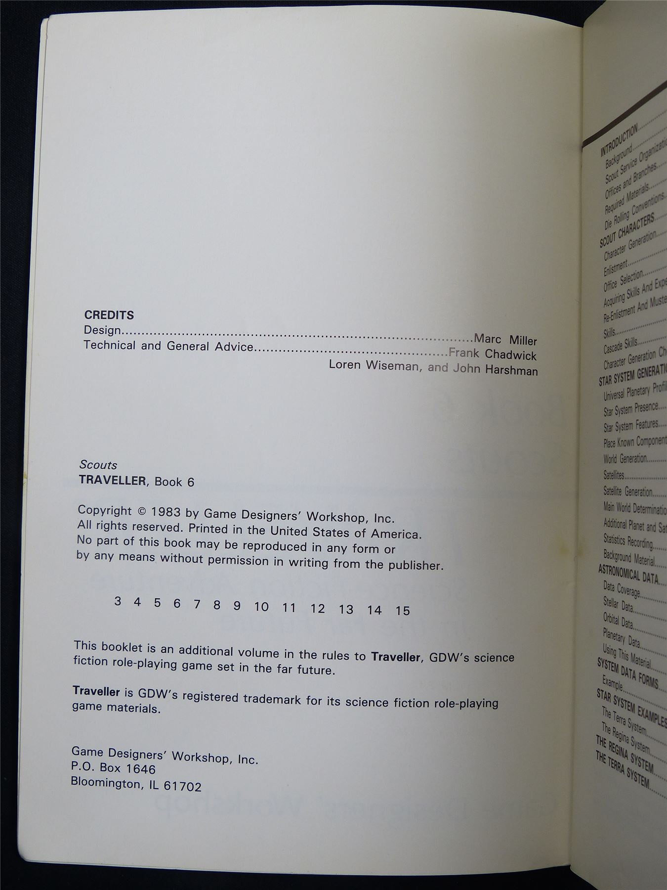 Traveller: Book 6 Scouts - Roleplaying Booklet #2TQ