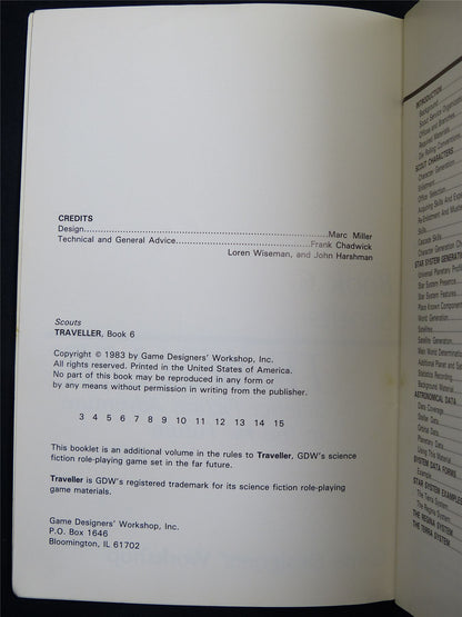 Traveller: Book 6 Scouts - Roleplaying Booklet #2TQ