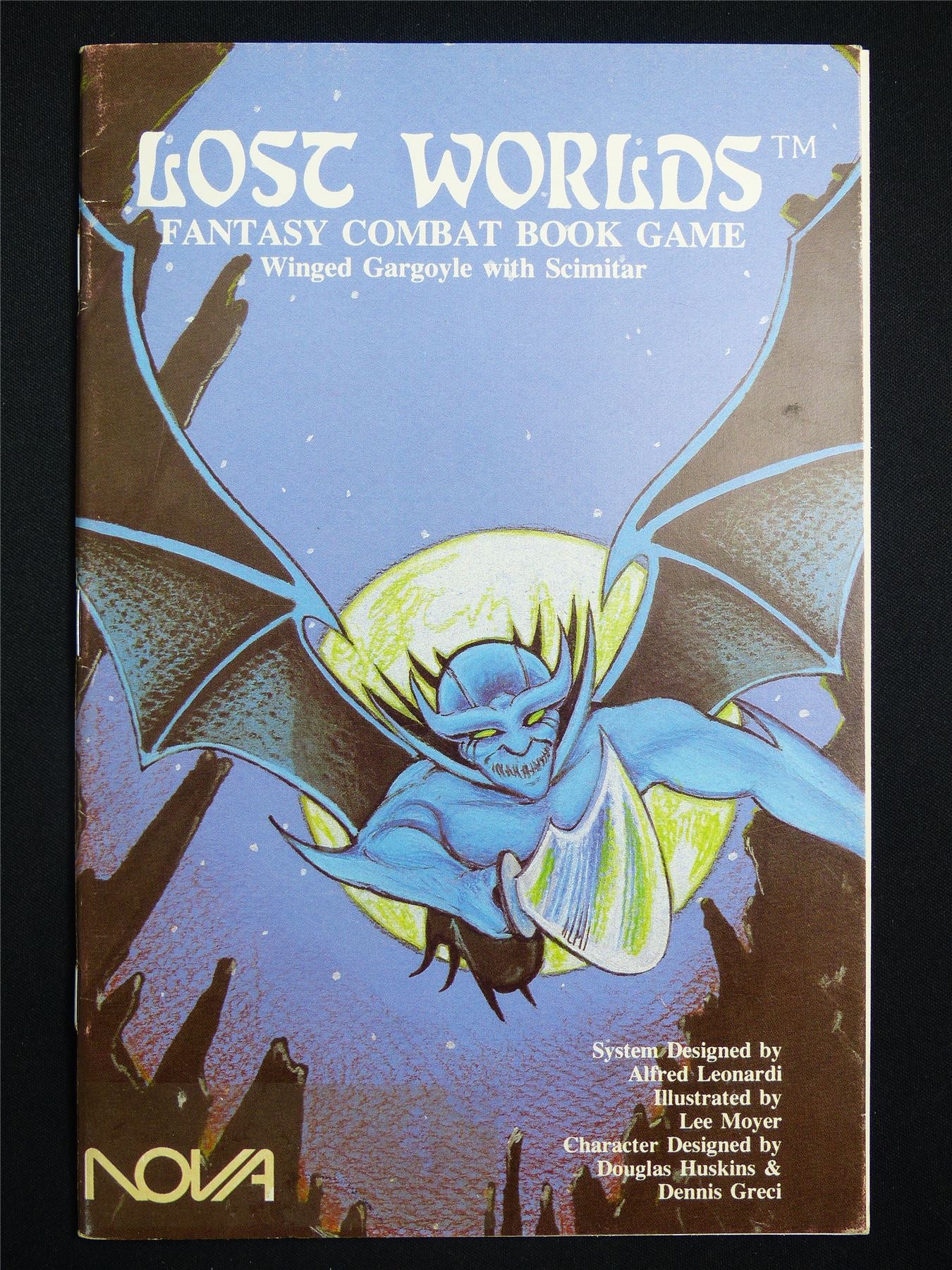Lost Worlds Fantasy Combat Book Game: Winged Gargoyle with Scimitar Booklet - Nova Rules Booklet #2VT