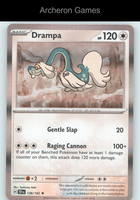 Pokemon Card Drampa TEF 138/162 R Temporal Forces Holo