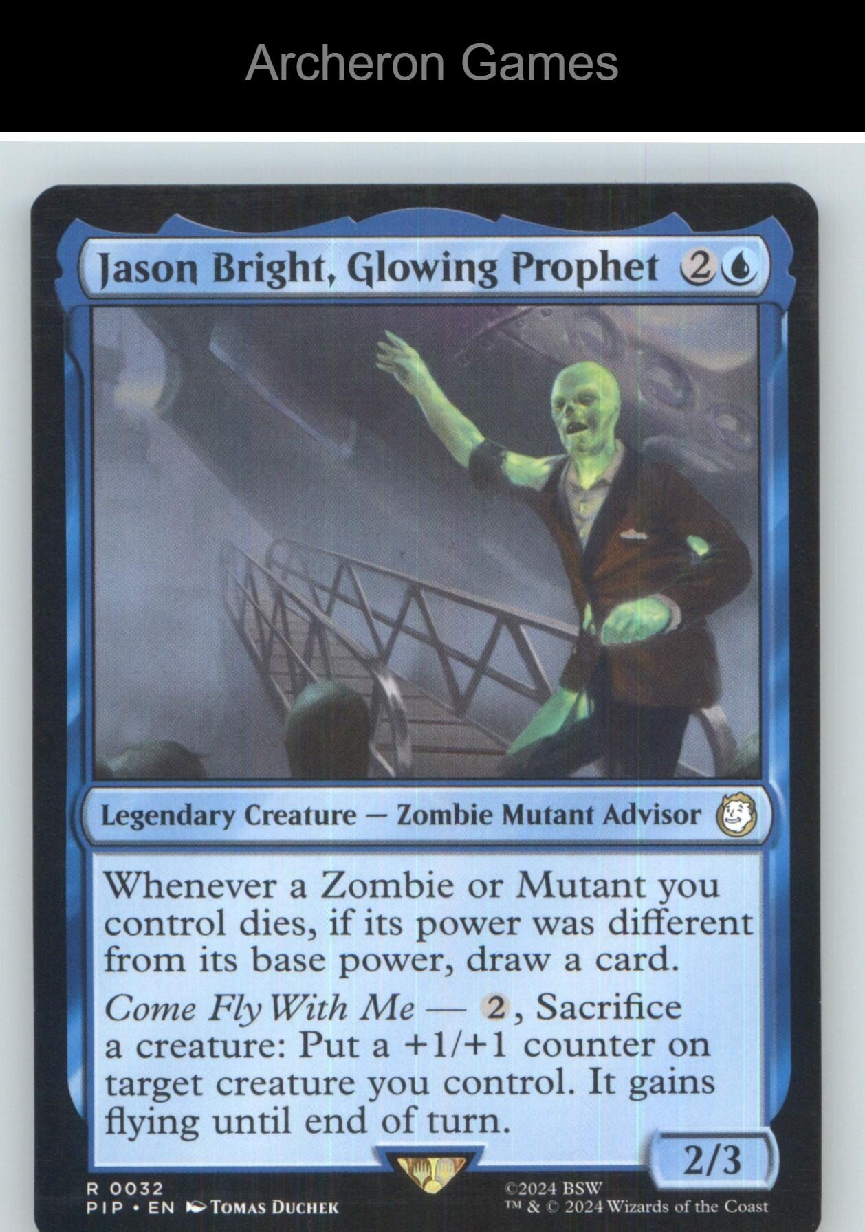 Jason Bright, Glowing Prophet PIP 32 R MTG Card NM/EX+