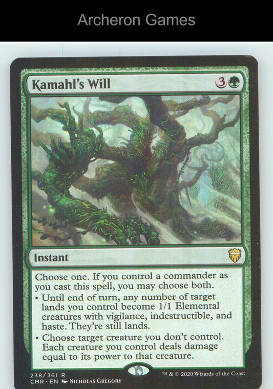 Kamahl's Will CMR 238 R MTG Card NM/EX+