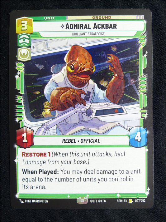 Admiral Ackbar 097/252 - Star Wars Unlimited Card #3TS