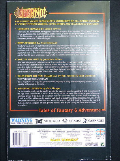 Inferno! Tales of Fantasy and Adventure #23 - Workshop Black Library Publication #1O3