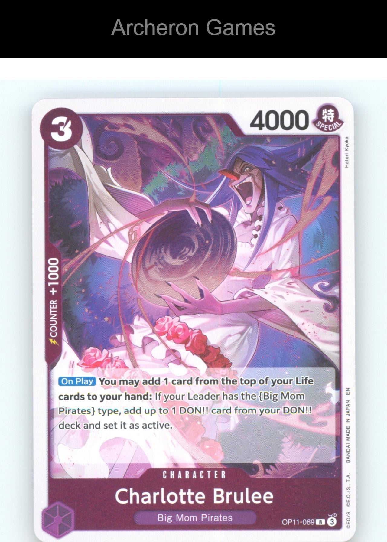 Charlotte Brulee OP11-069 R One Piece Card NM/EX+ Foil