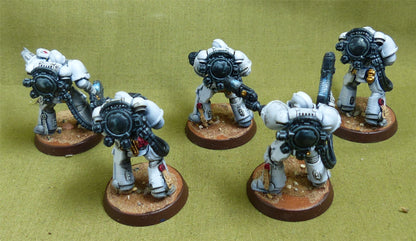 Hellblaster Squad set of 5 painted - White Scars - Warhammer 40K #4PV