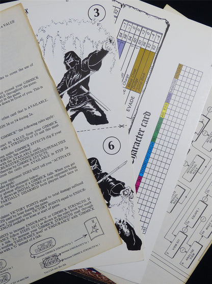 Lost Worlds Fantasy Combat Book: Ninja With Ninjato - Booklet #2TM