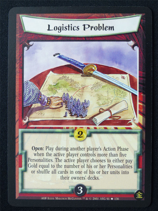 Logistics Problem - AOF - Legend of the Five Rings L5R Card #ZI