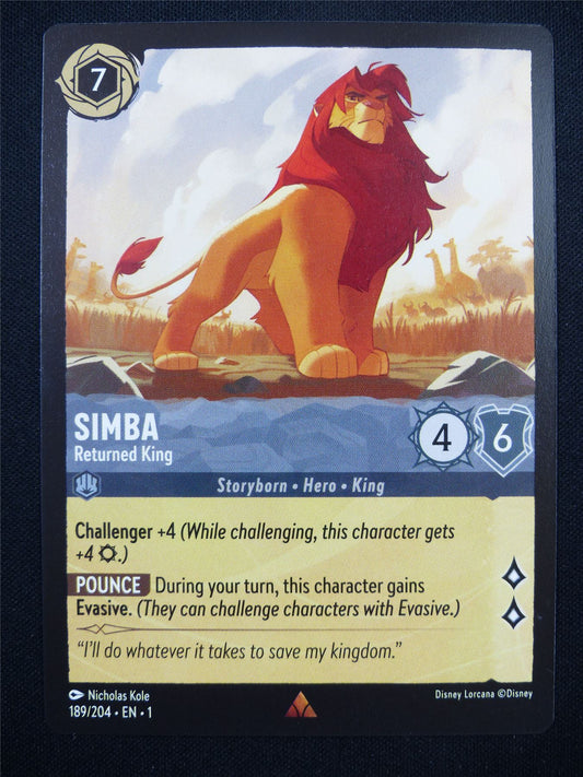 Simba 189/204 - Lorcana Card #N4