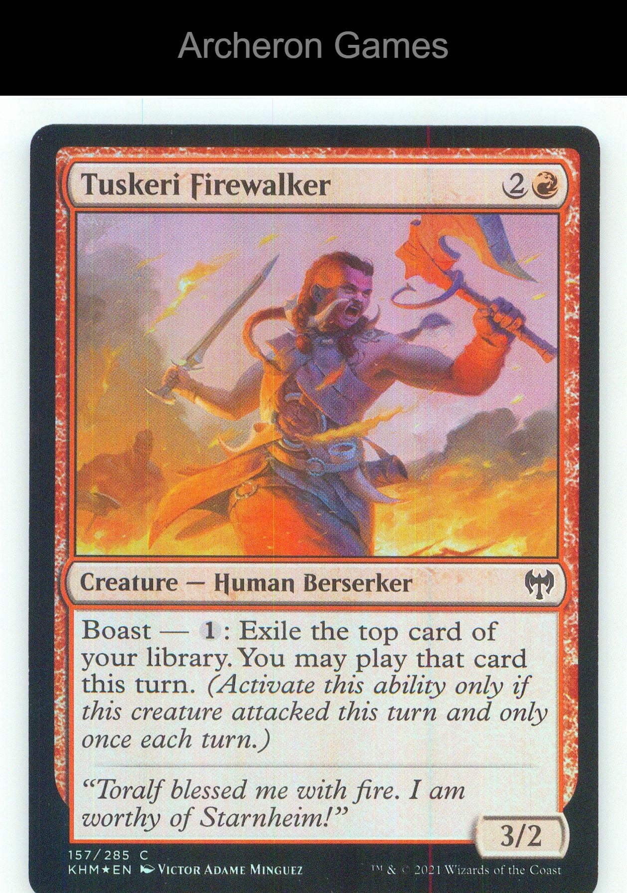 Tuskeri Firewalker KHM 157 C MTG Card NM/EX+ Foil