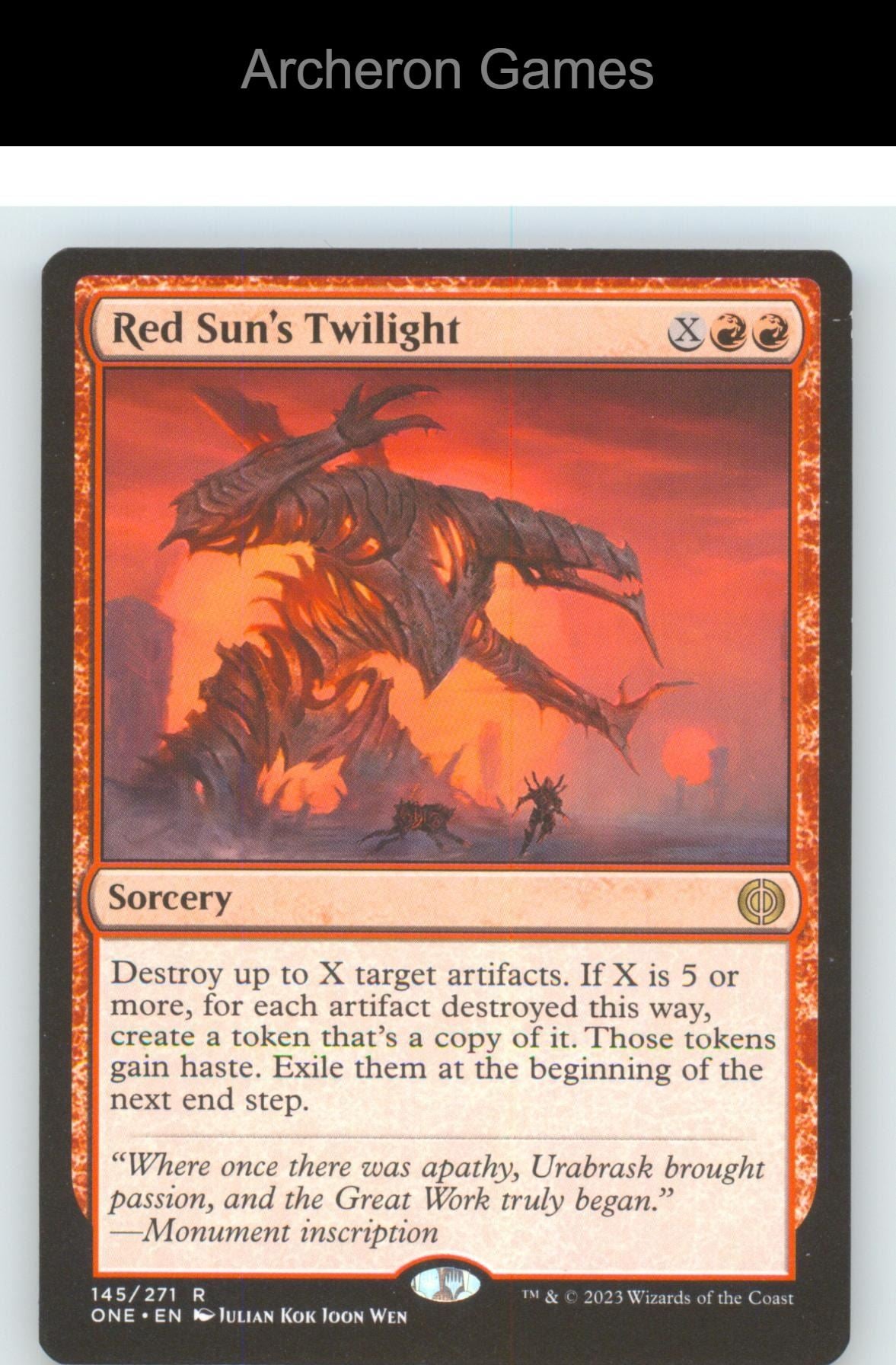 Red Sun's Twilight ONE 145 R MTG Card NM/EX+
