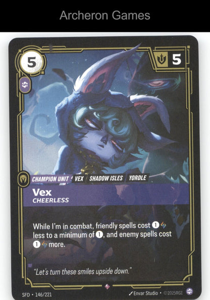 Vex - Cheerless SFD 146/221 R  Card Spiritforged