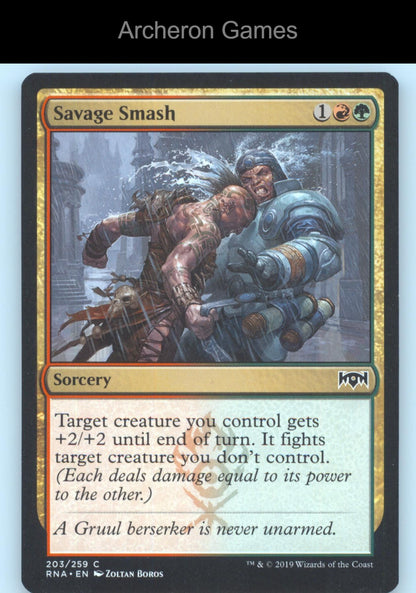 Savage Smash 203 C MTG Card Ravnica Allegiance