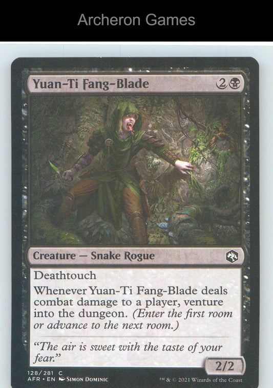 Yuan-Ti Fang-Blade AFR 128 C MTG Card NM/EX+