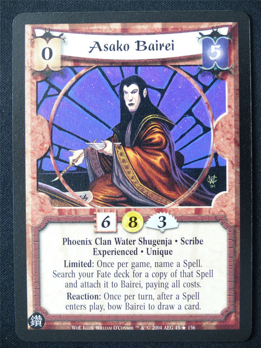 Asako Bairei - WoE - Legend of the Five Rings L5R Card #UQ